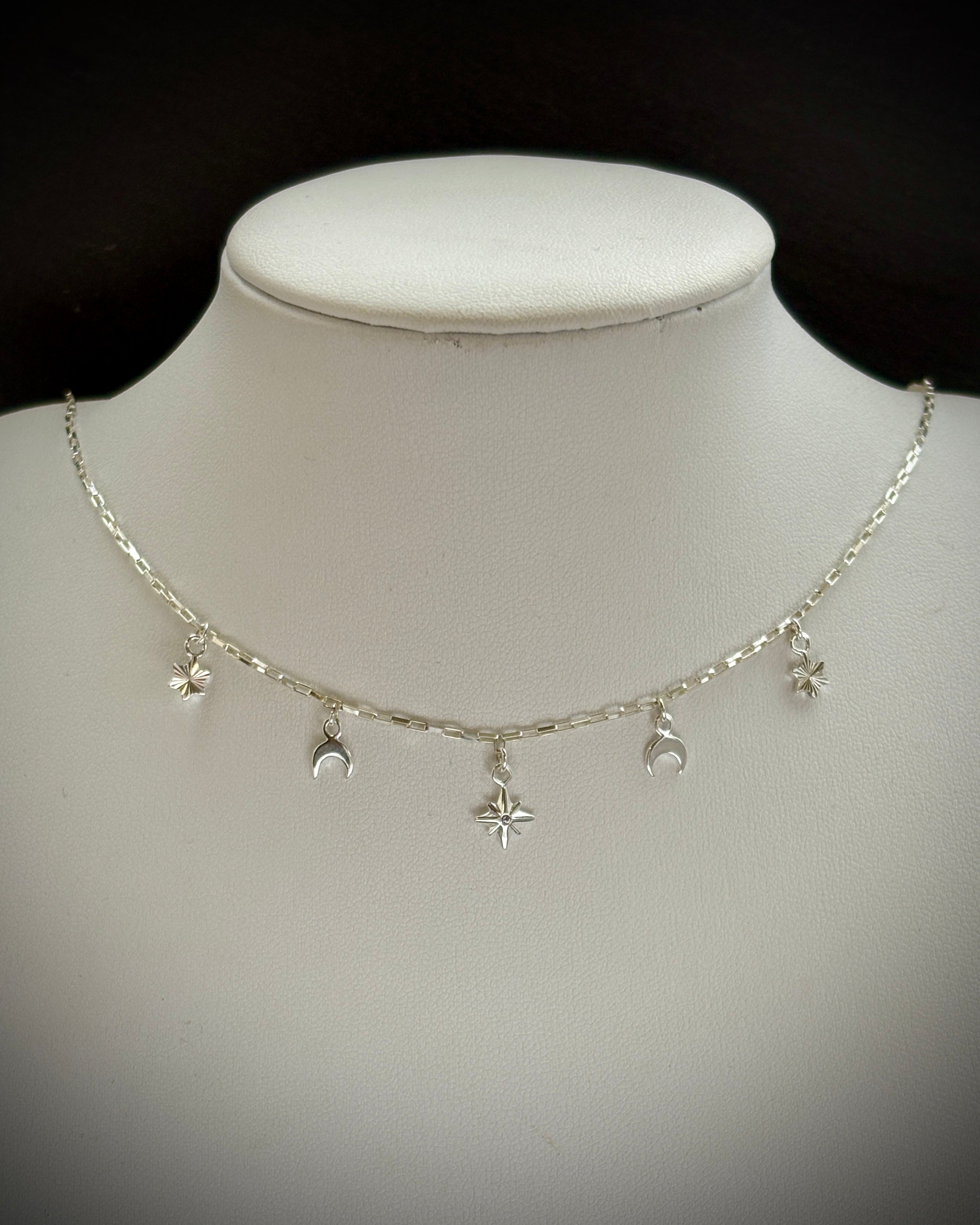 Starfall Sterling Silver choker necklace