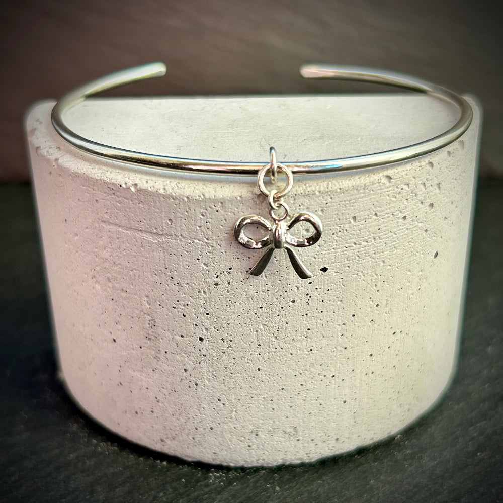 Sterling Silver bow cuff bangle