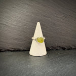 Sterling Silver rock pool Sea glass ring in sea green