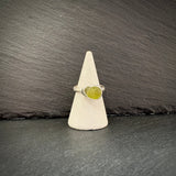 Sterling Silver rock pool Sea glass ring in sea green