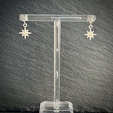 Sterling Silver sparkle star stud earrings