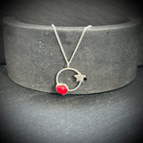Sterling silver Bright red Seren star necklace