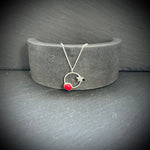 Sterling silver Bright red Seren star necklace