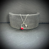 Sterling silver Bright red Seren star necklace
