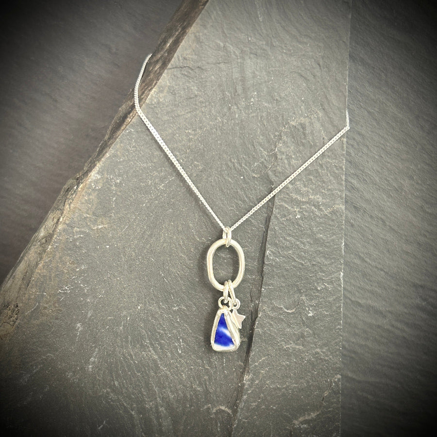 Sterling silver Sea Pottery necklace D