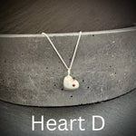 Sterling silver solid Heart pendant with Ruby 