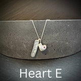 Sterling silver solid Heart pendant