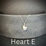 Sterling silver solid Heart pendant with Ruby 