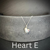 Sterling silver solid Heart pendant with Ruby 