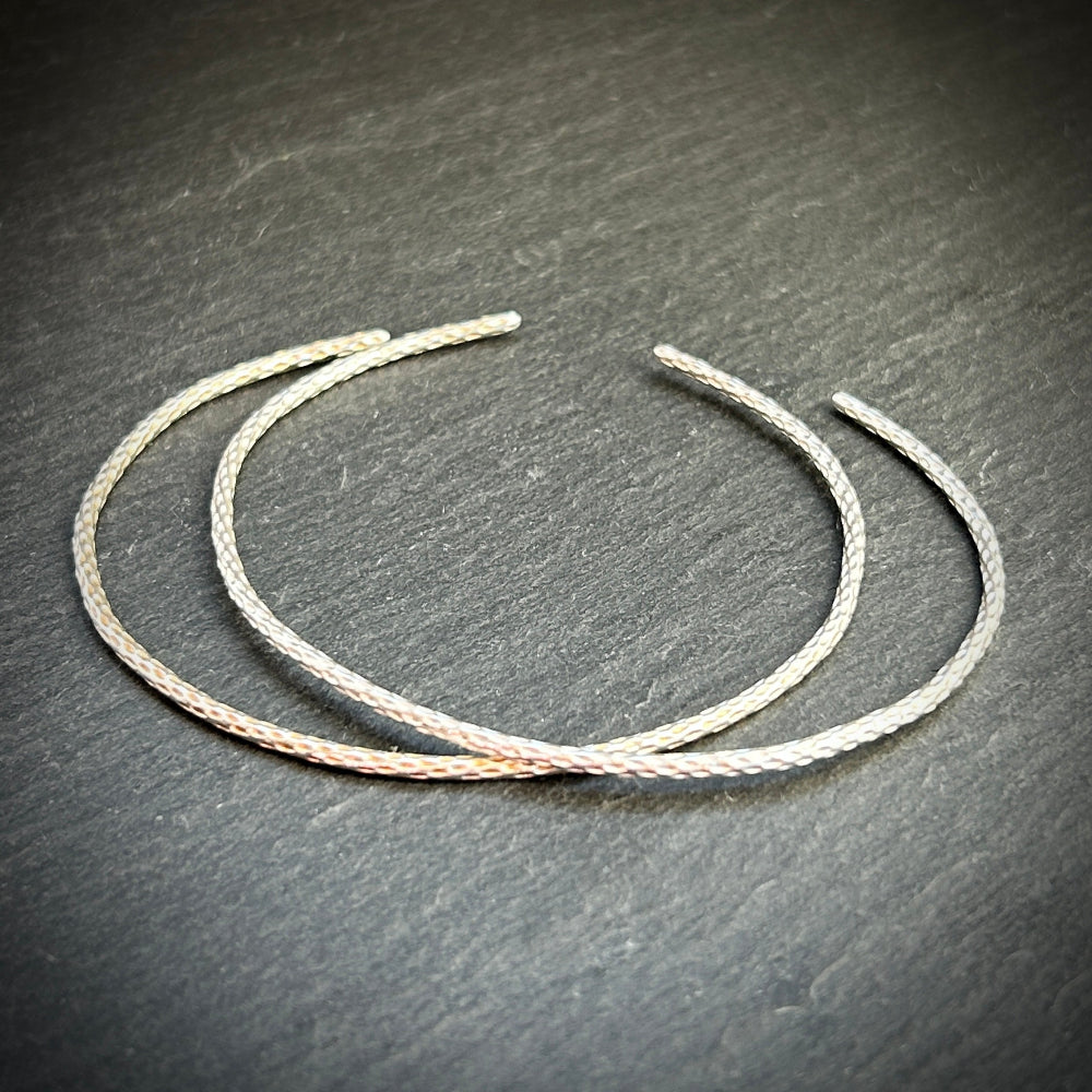 Sterling silver sparkle cuff bangles
