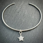 Sterling silver sparkle star bangle