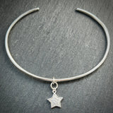 Sterling silver sparkle star bangle