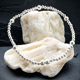 Flow silver stacking bracelet
