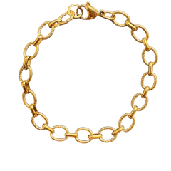 Textured link bracelet 7"