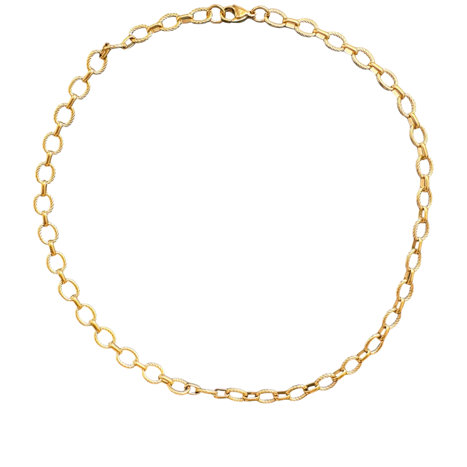 Textured link Necklace  18"