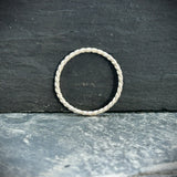Twisted Sterling silver hammered stacking ring