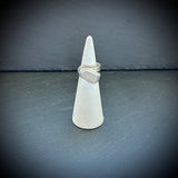 White Sea glass Sterling silver adjustable