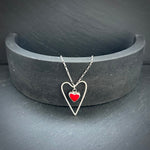Double heart necklace