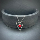 Double heart necklace