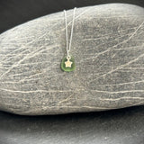 Small Sea Glass necklace with Star charm - Sea green b
