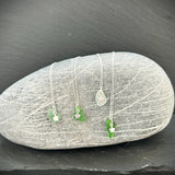 Small Sea Glass necklace with Star charm - White