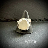 Sea Glass adjustable Sterling Silver ring