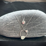 Seren Sterling Silver Star Sea Glass necklace - white